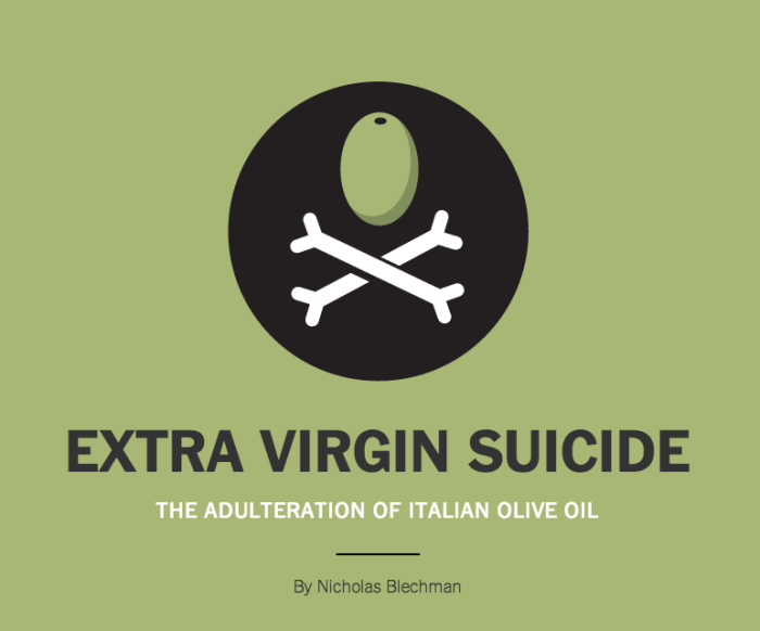 New York Times - "Extra Virgin Suicide"