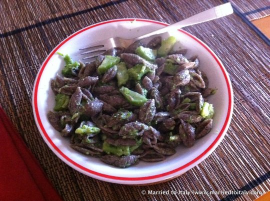 buckwheat pasta with broccoli.17